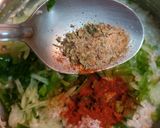 A picture of step 1 of Oats Veggie Chilla.
