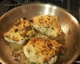 A picture of step 7 of Roast Chicken Thighs in a Sautéed Mushroom Parmasan Garlic Cream.