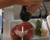 A picture of step 1 of Ribeye steak, chimichuri.