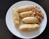 Hình bước làm 1 của món Sinh tố chuối đậu phộng