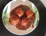 A picture of step 10 of Manchurian with gravy.