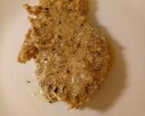 A picture of step 3 of Pork loin with mushroom sauce.