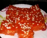 A picture of step 16 of Karachi halwa.