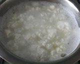 A picture of step 2 of Paneer whey/ stalk soup.