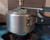 A picture of step 1 of Moong-Palak Masala.