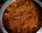 A picture of step 1 of Carrot halwa with walnut topping.