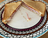 A picture of step 3 of Proper School Lunch Pepperoni Ham and Cheese Sandwich.