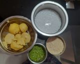 A picture of step 1 of Farali sago appam.