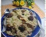 A picture of step 11 of Moti Pulao.