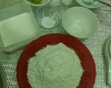 Foto langkah ke 1 dari resep Bolu kukus teh hijau tanpa mixer.