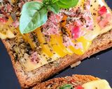 Une image de l'étape 6 de Tartine Pain de mie aux Tomates et Jambon.