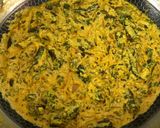 A picture of step 10 of Dahi Bhindi.