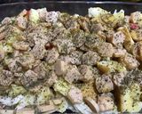 Gambar langkah 5 resipi Roti Telur Versi Casserole.