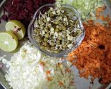 A picture of step 1 of Masala papad.