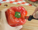 Foto del paso 5 de la receta: Pimientos rojos rellenos de tortilla de patatas en Airfryer Proscenic T31 de 15L