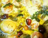 A picture of step 8 of Pakora Karhi rice.