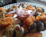 Foto del paso 12 de la receta: Asado vegetariano...🤔😜😛🍆🥒🥕🌰🌶🍯