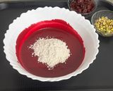 A picture of step 8 of Eggless Beetroot Muffins – Naturally Pink, Wholesome & Nutty.