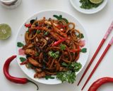 Gambar langkah 4 resipi Spagetthi Goreng Kicap Sichuan #pinkBoxcereal #cook4shafvol2 #kicapdancili.