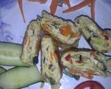 A picture of step 3 of Rolled Egg. (TAMAGYOKI).