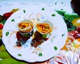 A picture of step 5 of Ice cream Cone and Cone Bhel.