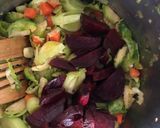A picture of step 3 of Sprout Stir Fry with Beetroot.