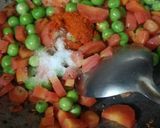 A picture of step 3 of Gajar Matar ki Sabji in Puffed Rice.