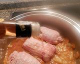 Foto del paso 4 de la receta Contra muslos de pollo rellenos de jamón y queso en salsa