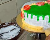 कलरफुल कीवी फ्लेवर केक (colourful kiwi flavour cake recipe in Hindi) रेसिपी चरण 34 फोटो