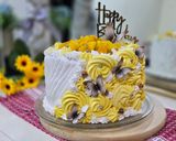 صورة لخطوة 13 من وصفة كيكة مانجو بطريقتي 🥭 lassi mango cake