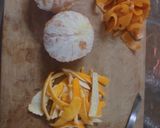 A picture of step 1 of Orange candies in two varieties.