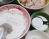Hình bước làm 1 của món Bánh quai vạc nhân dừa