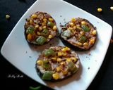 A picture of step 6 of Eggplant disc mini pan pizza.