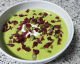 Foto del paso 6 de la receta: Crema de guisantes con crujiente de jamón en Thermomix