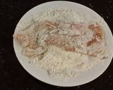 A picture of step 2 of Chicken Schnitzel with a Creamy Mushroom Sauce.