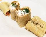 Foto del paso 7 de la receta Pitas proteicas rellenas de Salmón ahumado, canónigos y queso