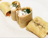 Foto del paso 7 de la receta: Pitas proteicas rellenas de Salmón ahumado, canónigos y queso