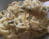 Foto langkah ke 8 dari resep Spaghetti chiken carbonara 🍗🍜.