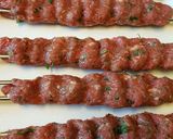 A picture of step 2 of Kobideh Kebab (Iranian Cuisine).