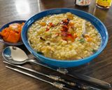 A picture of step 12 of My husband’s favorite Chicken Jook 닭죽.