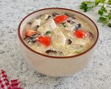 Foto langkah ke 5 dari resep Sup Tahu Ayam Jamur.