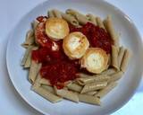Baked Chicken and Goats Cheese served with whole grain pasta recipe step 3 photo