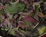 A picture of step 3 of Lal Mathachi Bhaji or Lal Saag Bhaji.