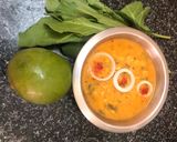 A picture of step 4 of Palak mango dal.