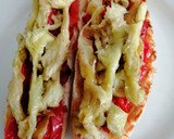 Foto del paso 6 de la receta: Tosta de melva con pimientos y berenjena