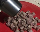 Foto langkah ke 2 dari resep Fettucini Carbonara with Wagyu cube(tanpa cream kental).