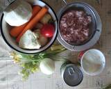 1365. Darált húsleves borsó és barna csiperke gombával 😋 recept lépés 1 foto