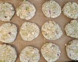 A picture of step 2 of Cheesy chicken and broccoli patties.