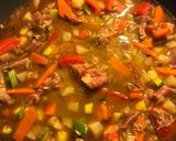 Foto del paso 2 de la receta: Risotto de vegetales y carne en vino tinto