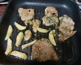 A picture of step 1 of Grilled chicken with veg.